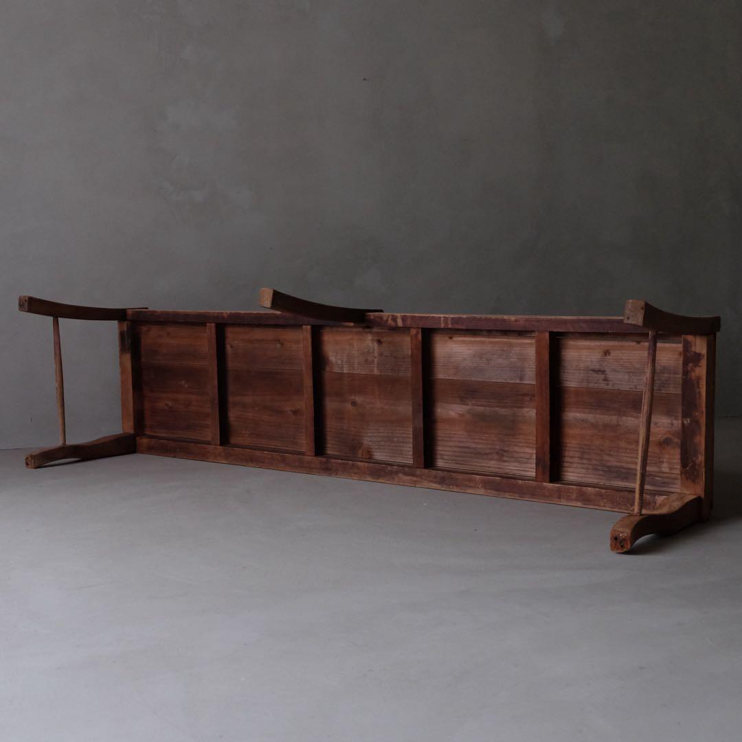 松材＋杉材 古い展示台　花台 ローボード サイドテーブル 古家具 アンティーク