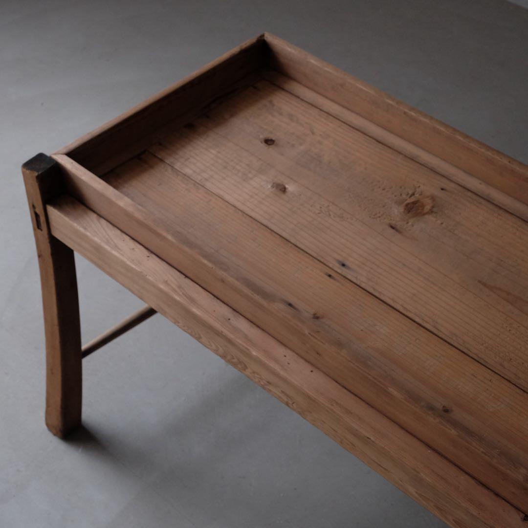 松材＋杉材 古い展示台　花台 ローボード サイドテーブル 古家具 アンティーク