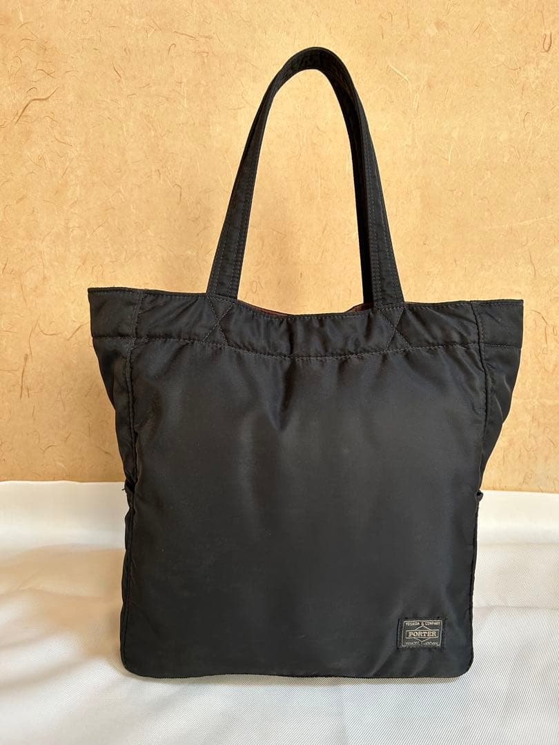 希少 ポーター トートバッグ ブラック ブラウン ナイロン