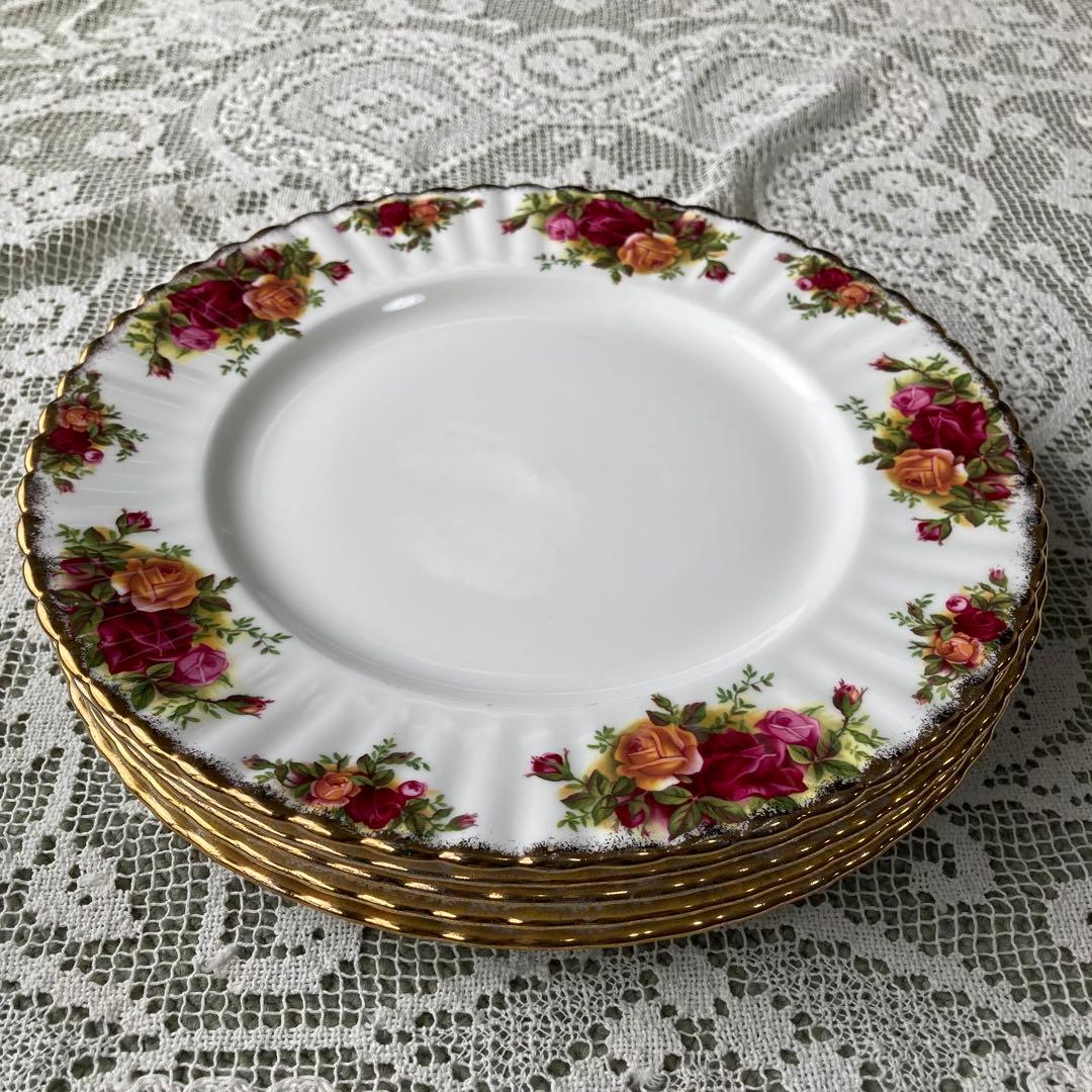 ロイヤルアルバート　オールドカントリーローズ　27㎝プレート　5枚セット