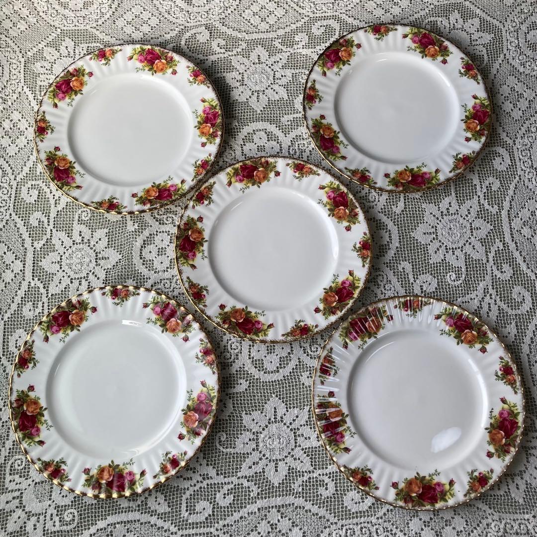 ロイヤルアルバート　オールドカントリーローズ　27㎝プレート　5枚セット