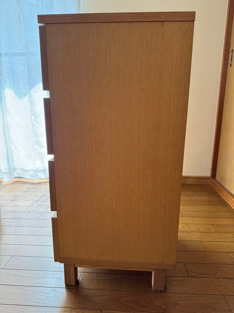 無印良品オーク材4段チェスト