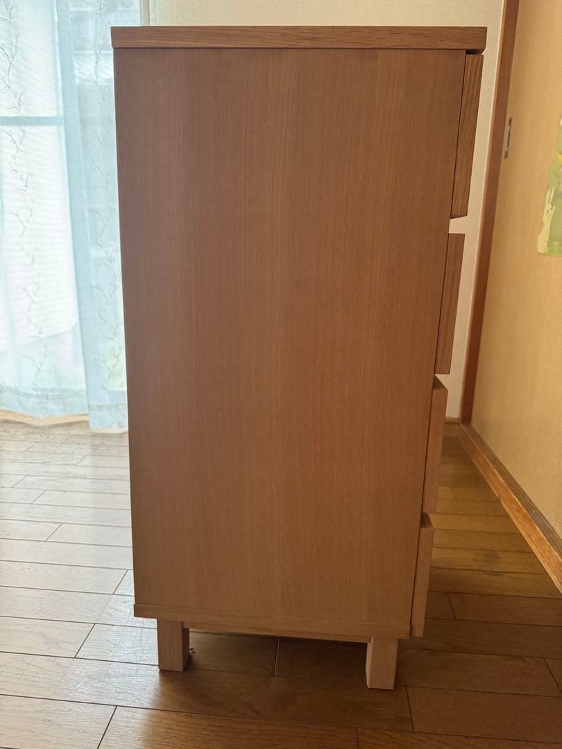 無印良品オーク材4段チェスト