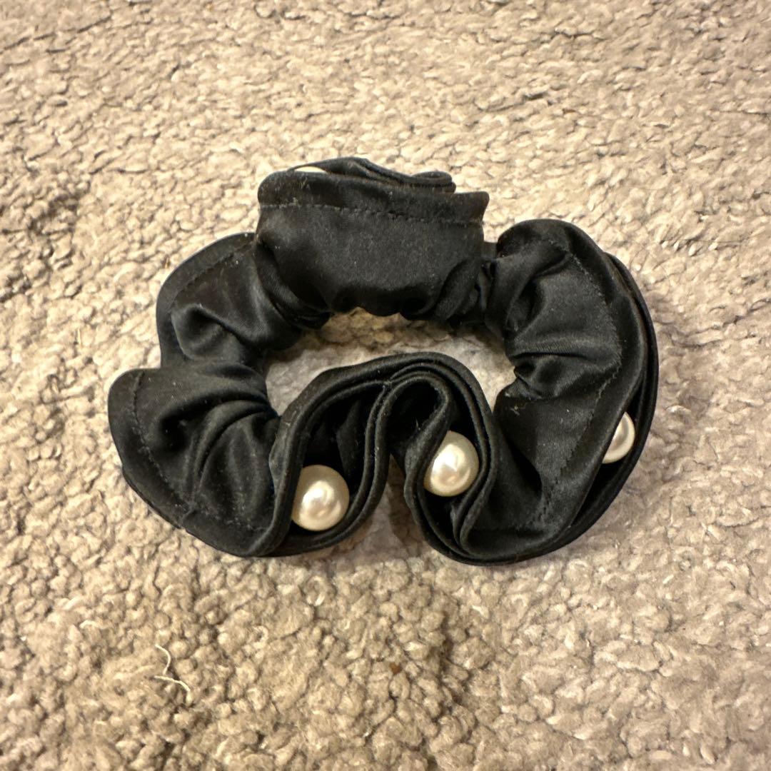 美品 ALEXANDRE DE PARISパールブラックシュシュ