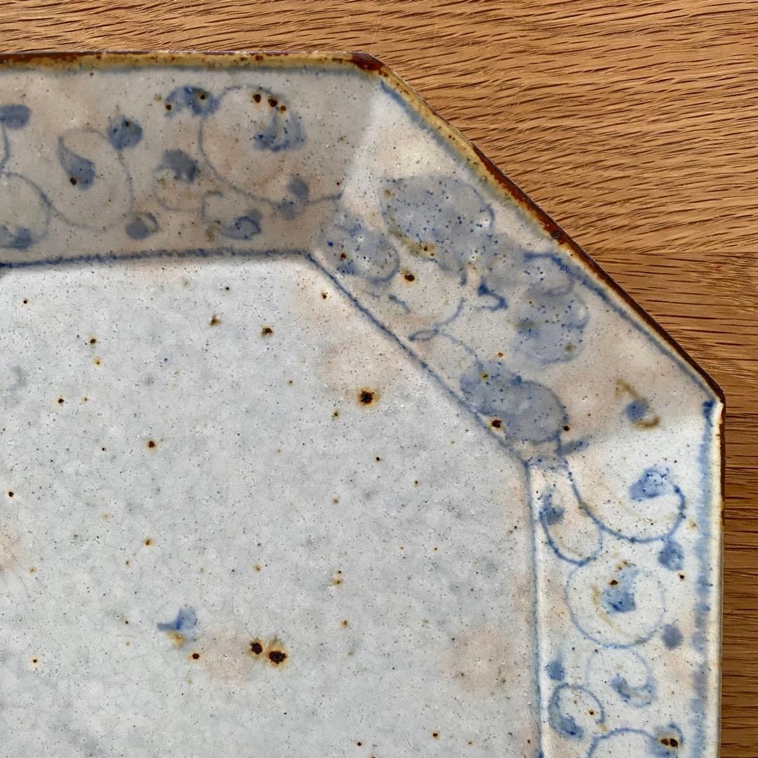 市野吉記　コウホ窯　大皿　八角形