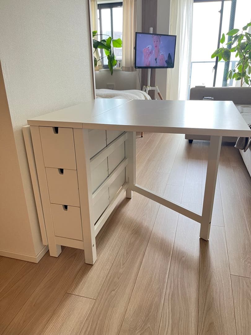 *ICORA* IKEA NORDEN 折り畳みテーブル　ホワイト