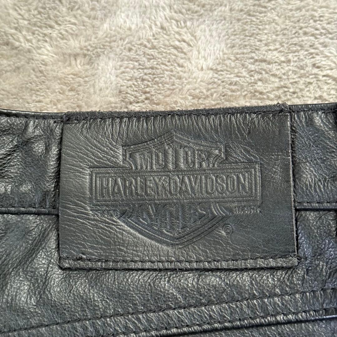 ✨美品✨ Harley-Davidson　レザーパンツ　本革　ブラック　W30