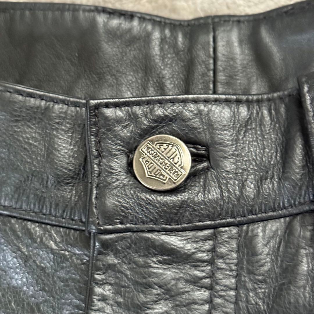 ✨美品✨ Harley-Davidson　レザーパンツ　本革　ブラック　W30