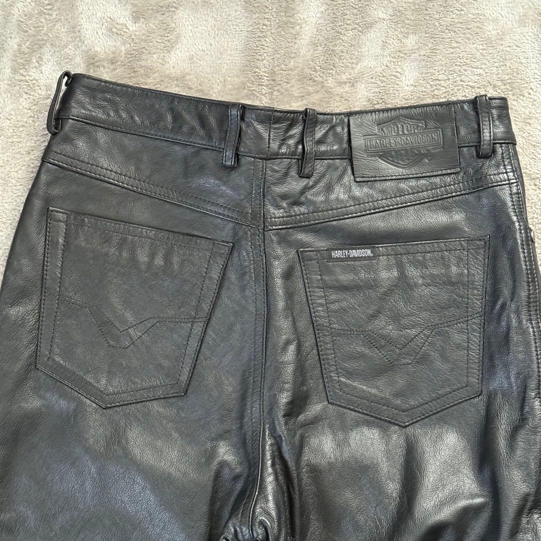 ✨美品✨ Harley-Davidson　レザーパンツ　本革　ブラック　W30