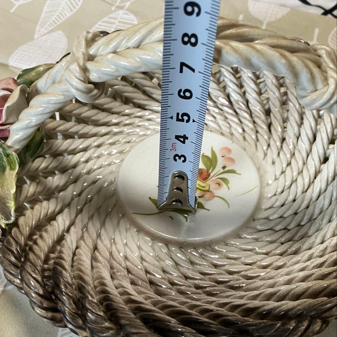 「De Fonte」陶器製 イタリア アンティーク花かご