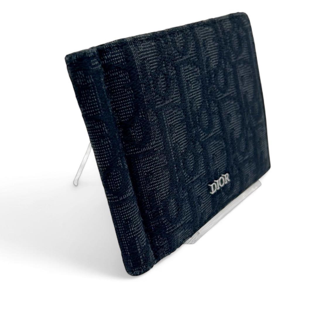 【現行品・美品】DIOR オブリーク マネークリップ ジャガード カードケース