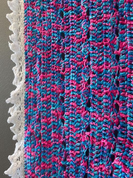 古着 ビンテージ 70s 耳付 グラニー ブランケット キャンプ ラグ 美品