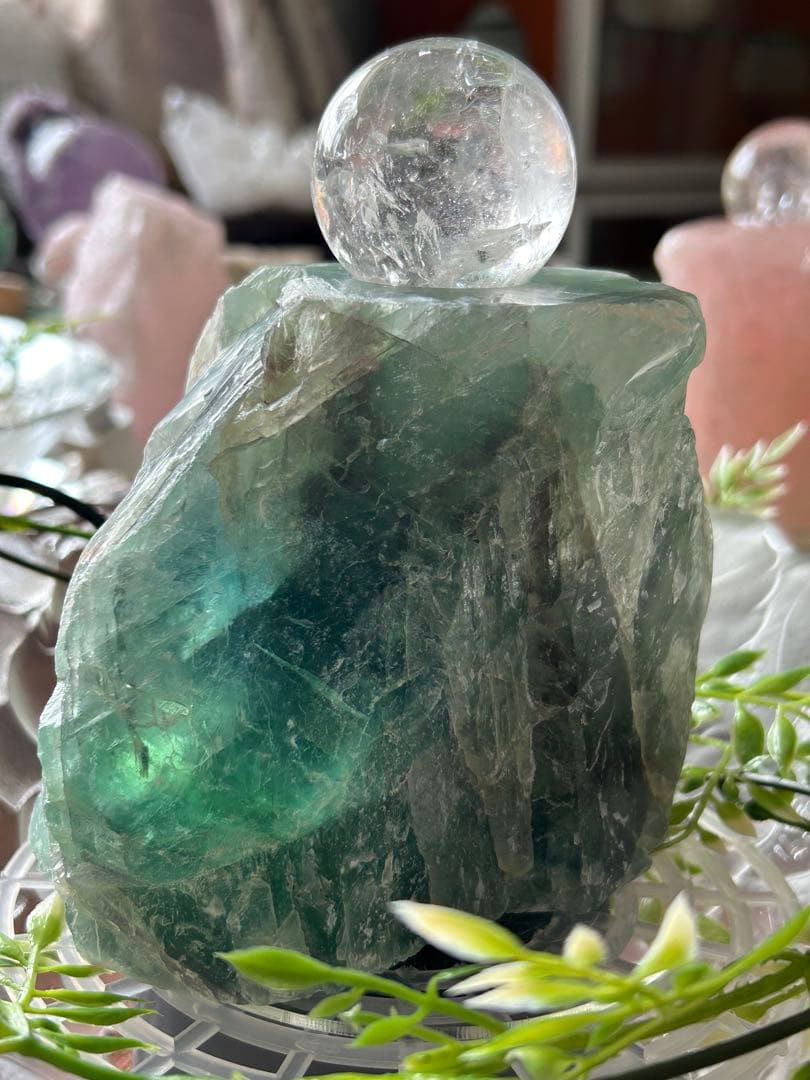 ✨破格✨絶品‼️フローライト☆噴水☆天然石⭐︎ファウンテン☆秘蔵品⭐︎2300g