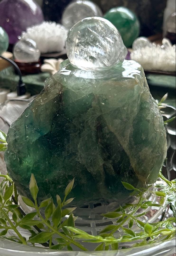 ✨破格✨絶品‼️フローライト☆噴水☆天然石⭐︎ファウンテン☆秘蔵品⭐︎2300g