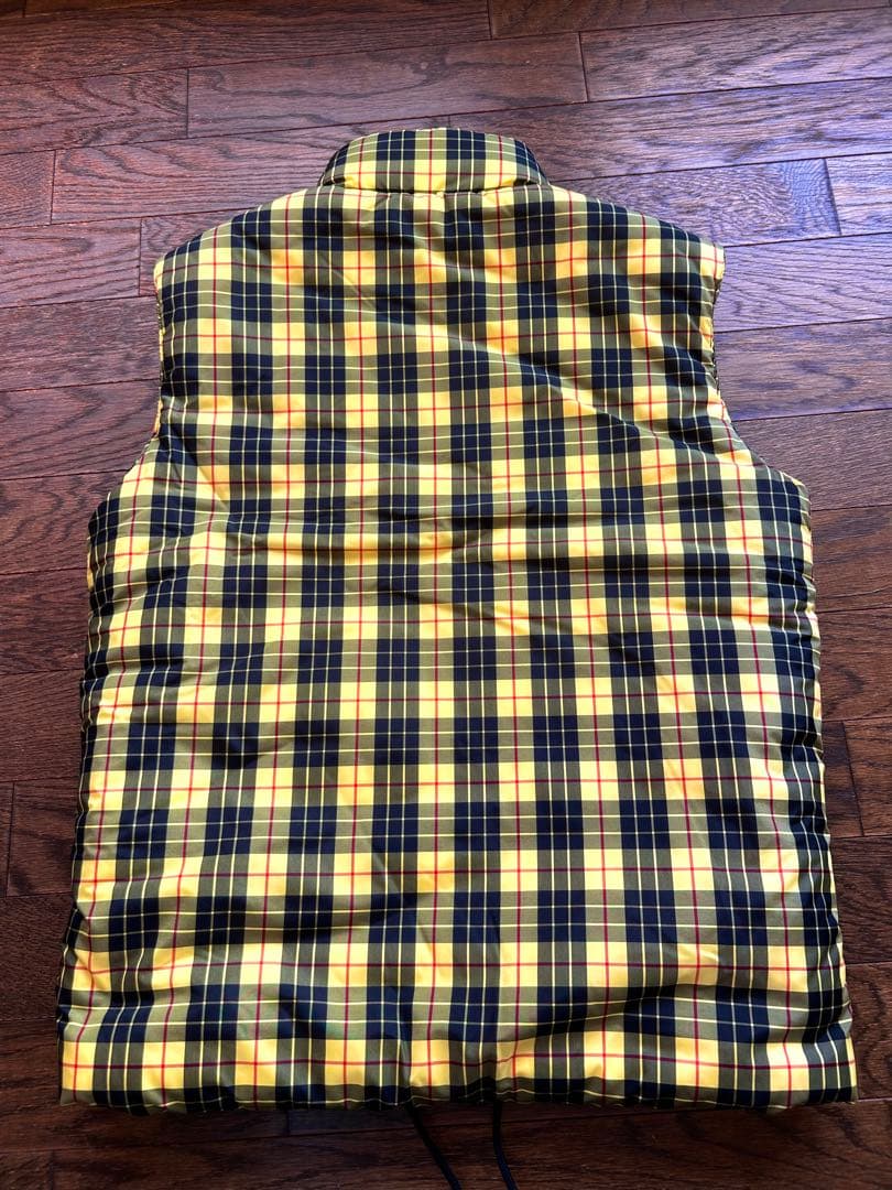 美品COMMEdesGARÇONS コムデギャルソン チェックダウンベストS