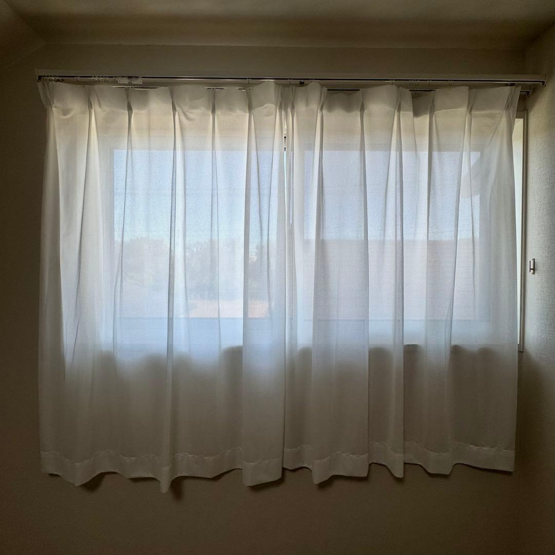 ニトリ ドレープカーテン レースカーテン 各2枚セット 遮光2級 防炎