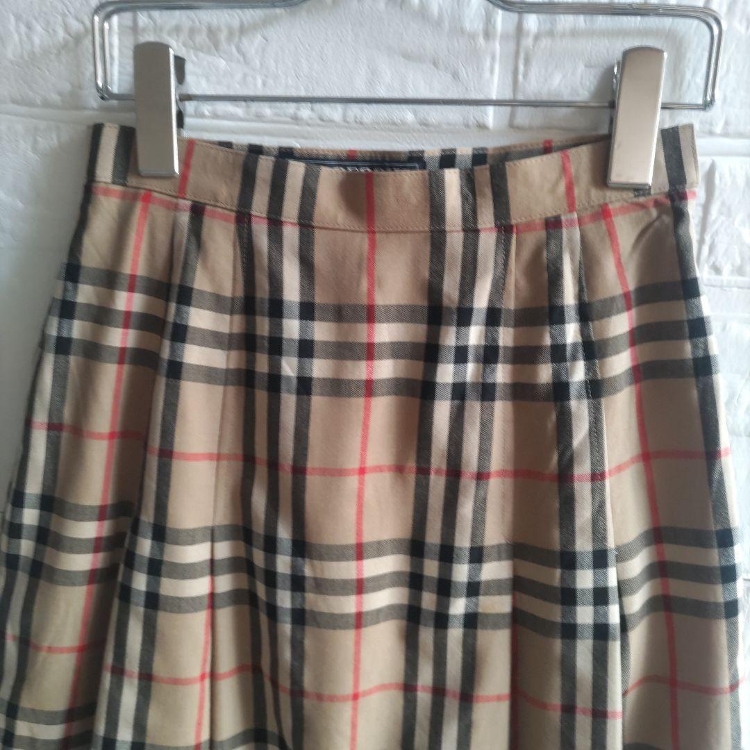 BURBERRY　バーバリーズ　ノバチェック　プリーツ　スカート　ウール