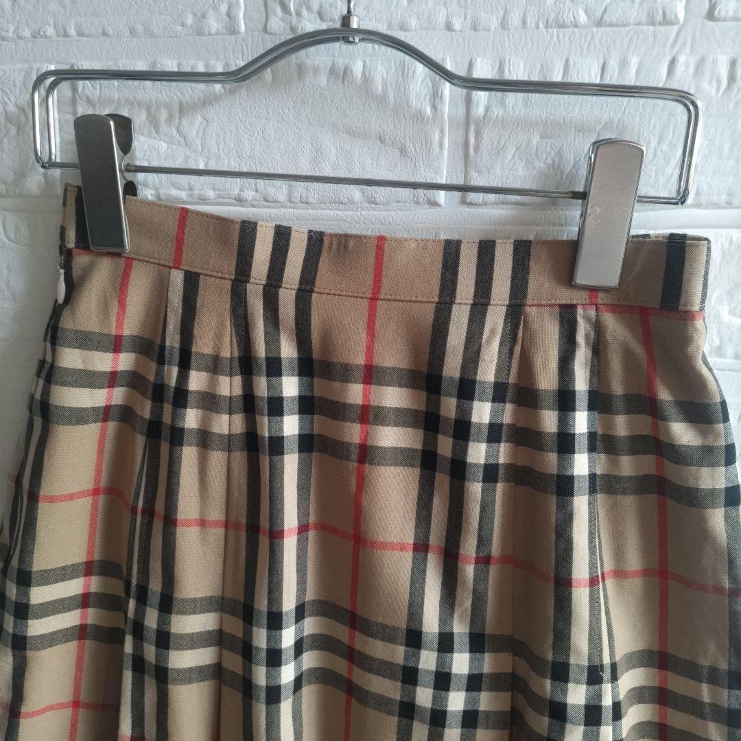 BURBERRY　バーバリーズ　ノバチェック　プリーツ　スカート　ウール