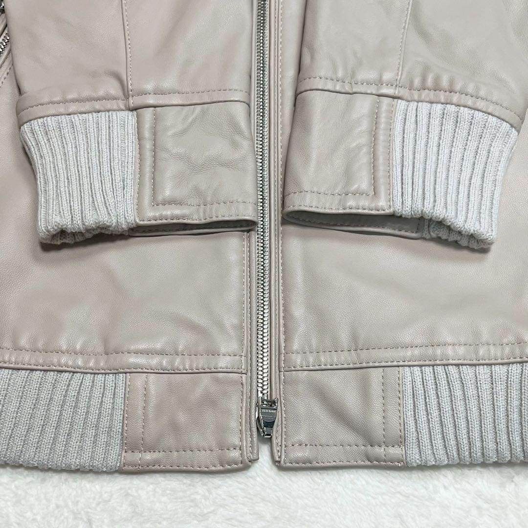 美品 XLサイズ LOVELESS ライダースジャケット ラムレザー 裏地柄