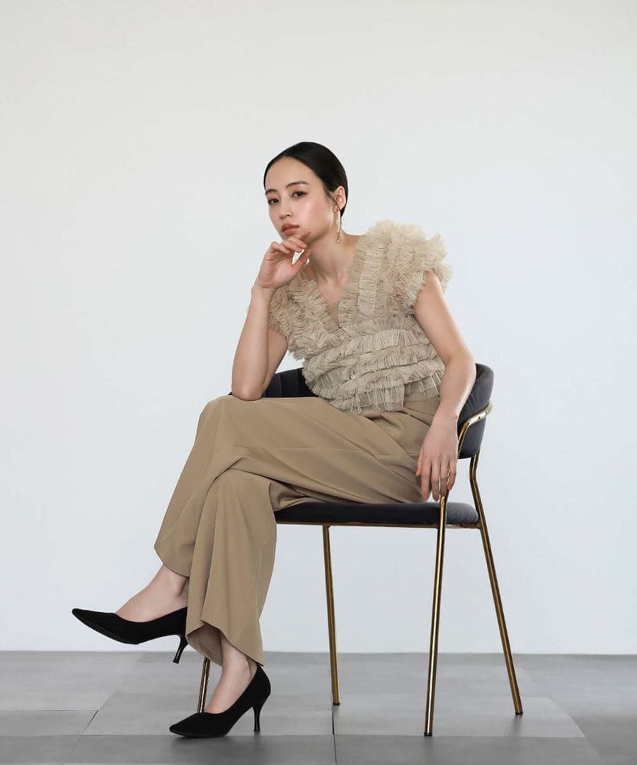 GIRL の3WAYチュールトップス＆オールインワンの2点セット