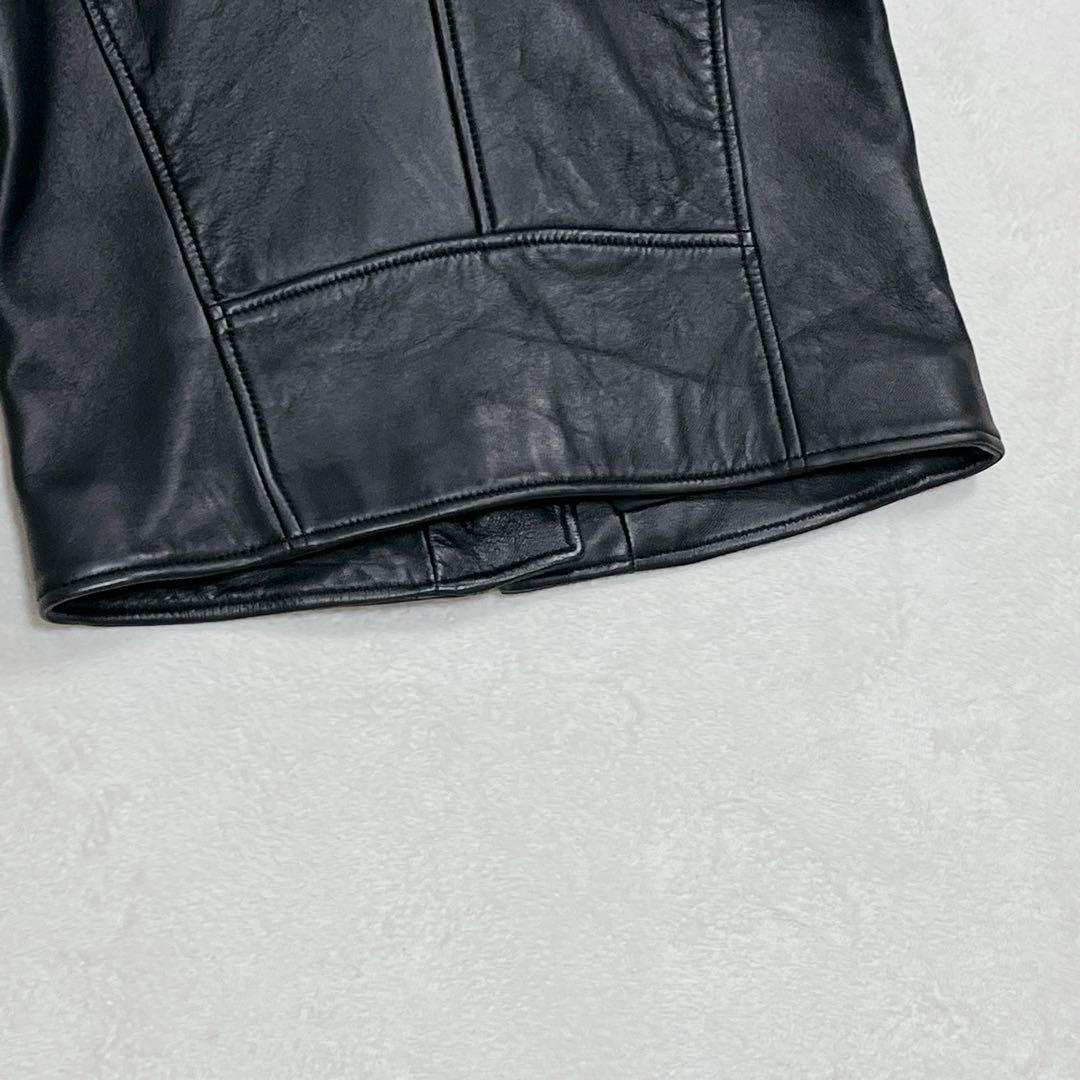 『コントワーデコトニエ』ライダースジャケット レザー 羊革 ラビットファー 9