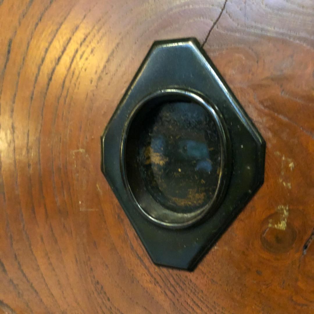 昭和アンティーク　茶棚　飾り棚　木製引き出し　ガラス戸付き　収納棚　茶箪笥　棚