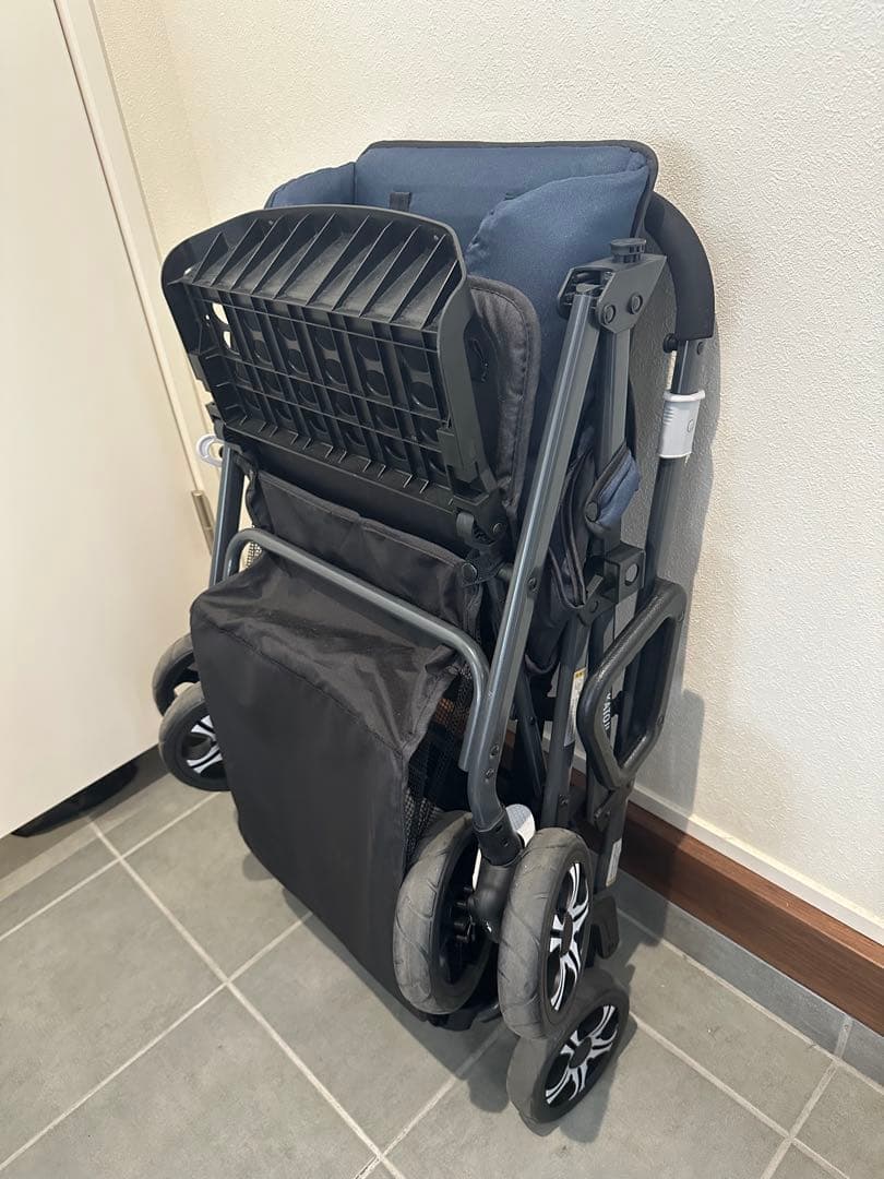 KATOJI 二人でゴー ネイビー 二人乗りベビーカー