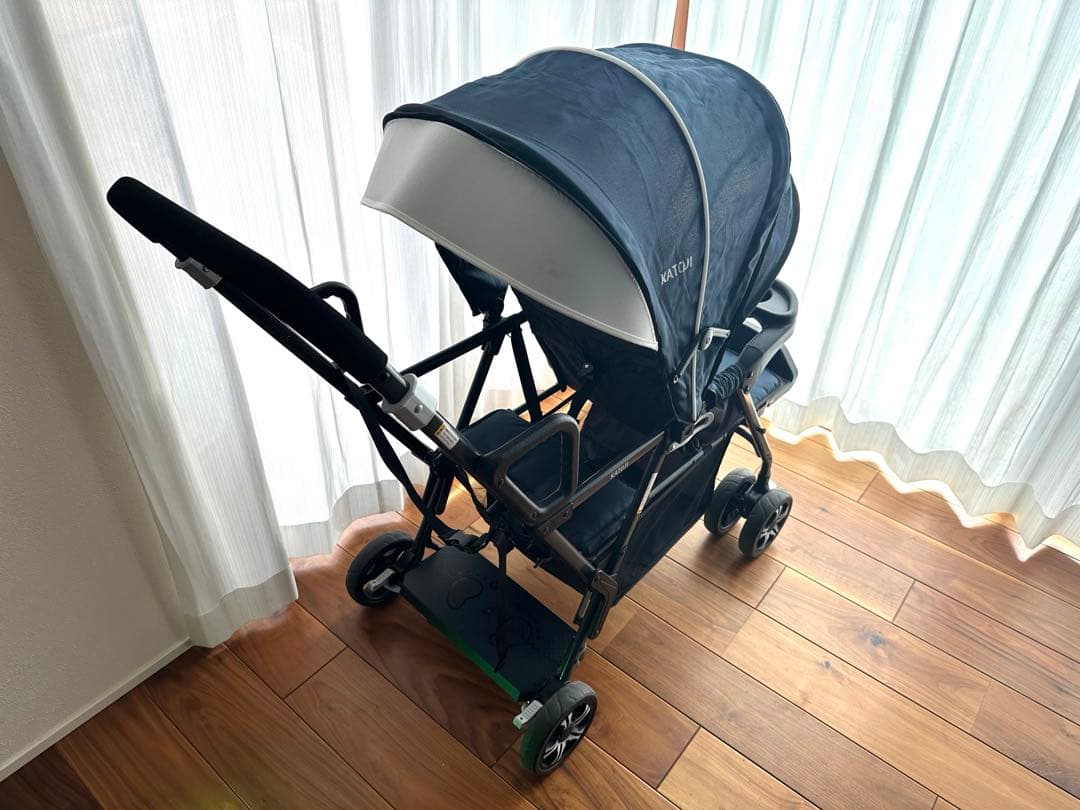 KATOJI 二人でゴー ネイビー 二人乗りベビーカー