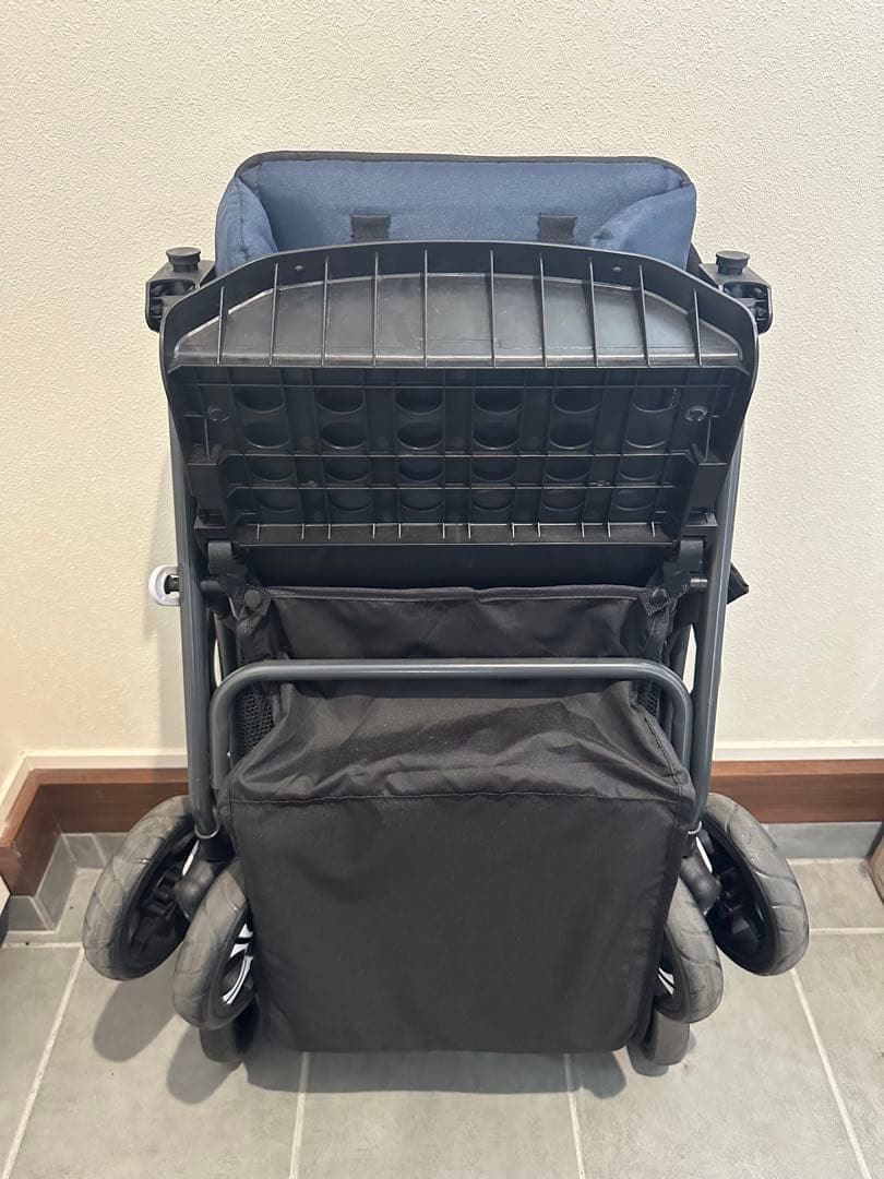 KATOJI 二人でゴー ネイビー 二人乗りベビーカー