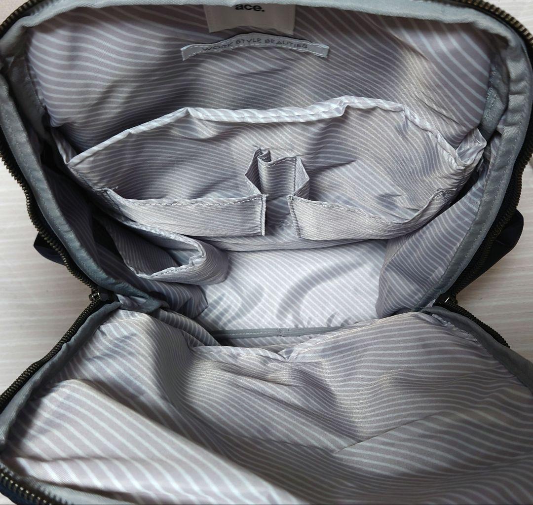 【美品】ace　ルフィラ　A4 　リュック　ネイビー