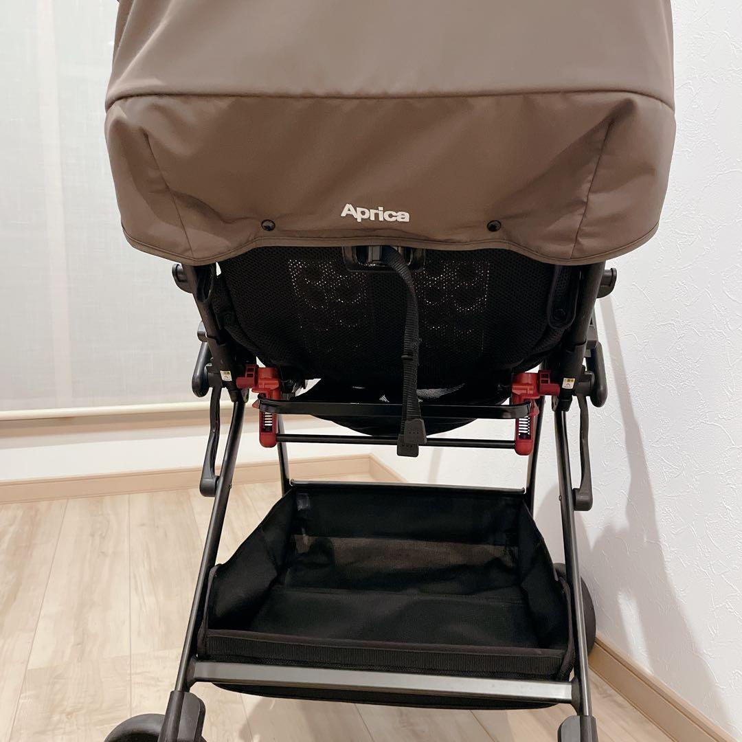 アップリカ オプティア 92784 両対面式 A型ベビーカー ブラウン 花柄