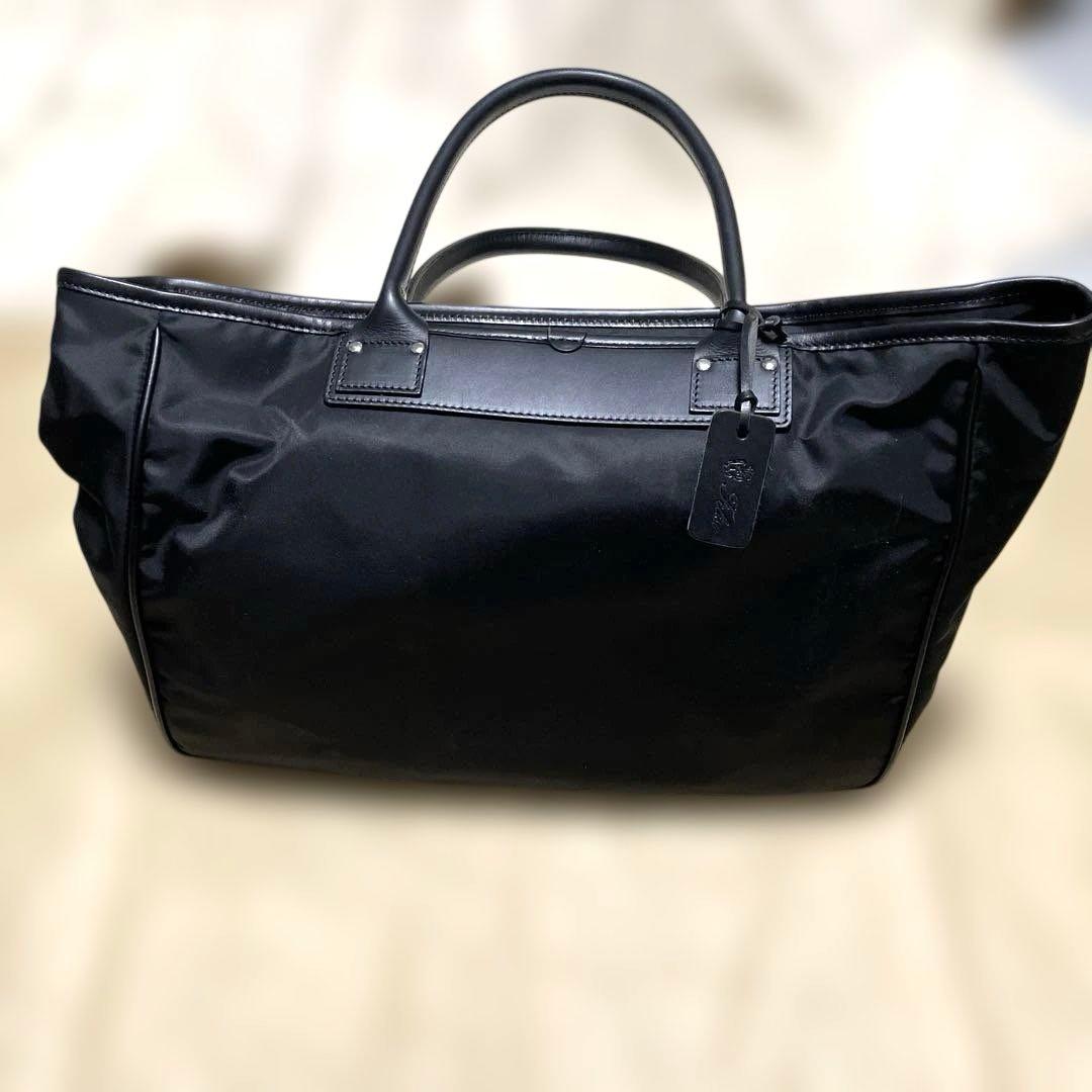 【美品】 フェリージ トートバック ブラック ナイロン&レザー