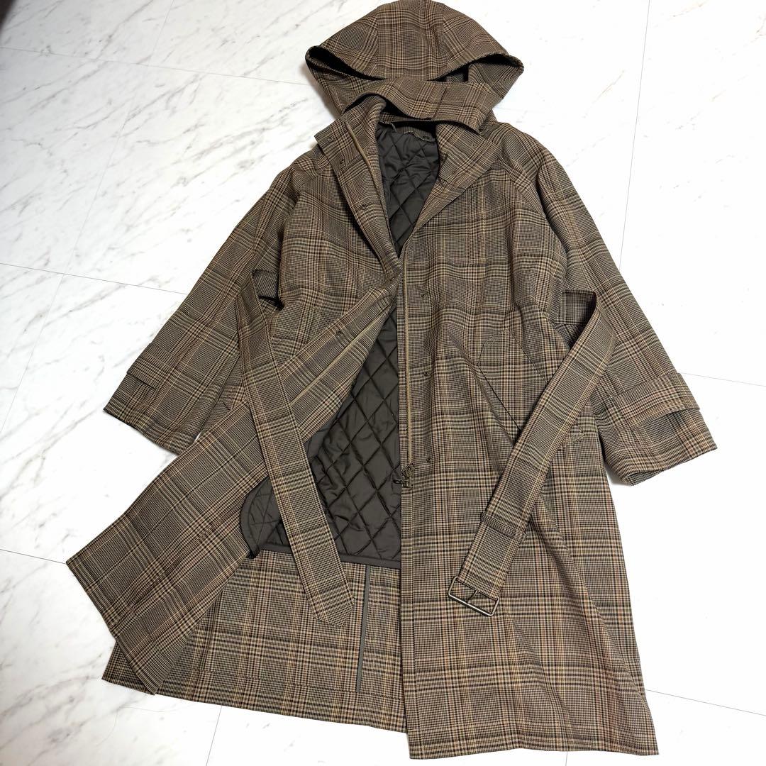 【未使用】完売品✨️アルアバイル ライナー付き チェック フード コート 3way