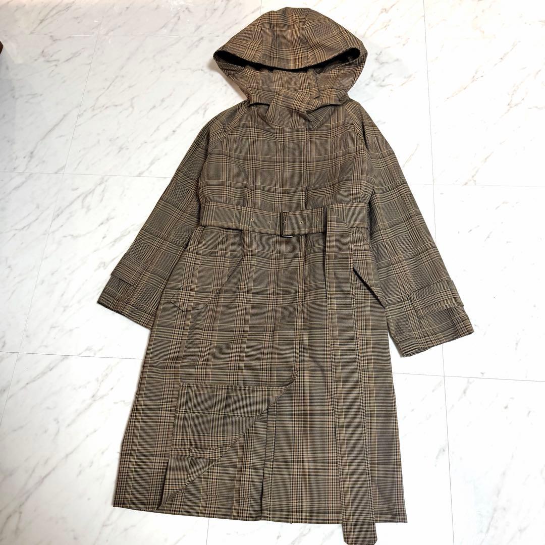 【未使用】完売品✨️アルアバイル ライナー付き チェック フード コート 3way