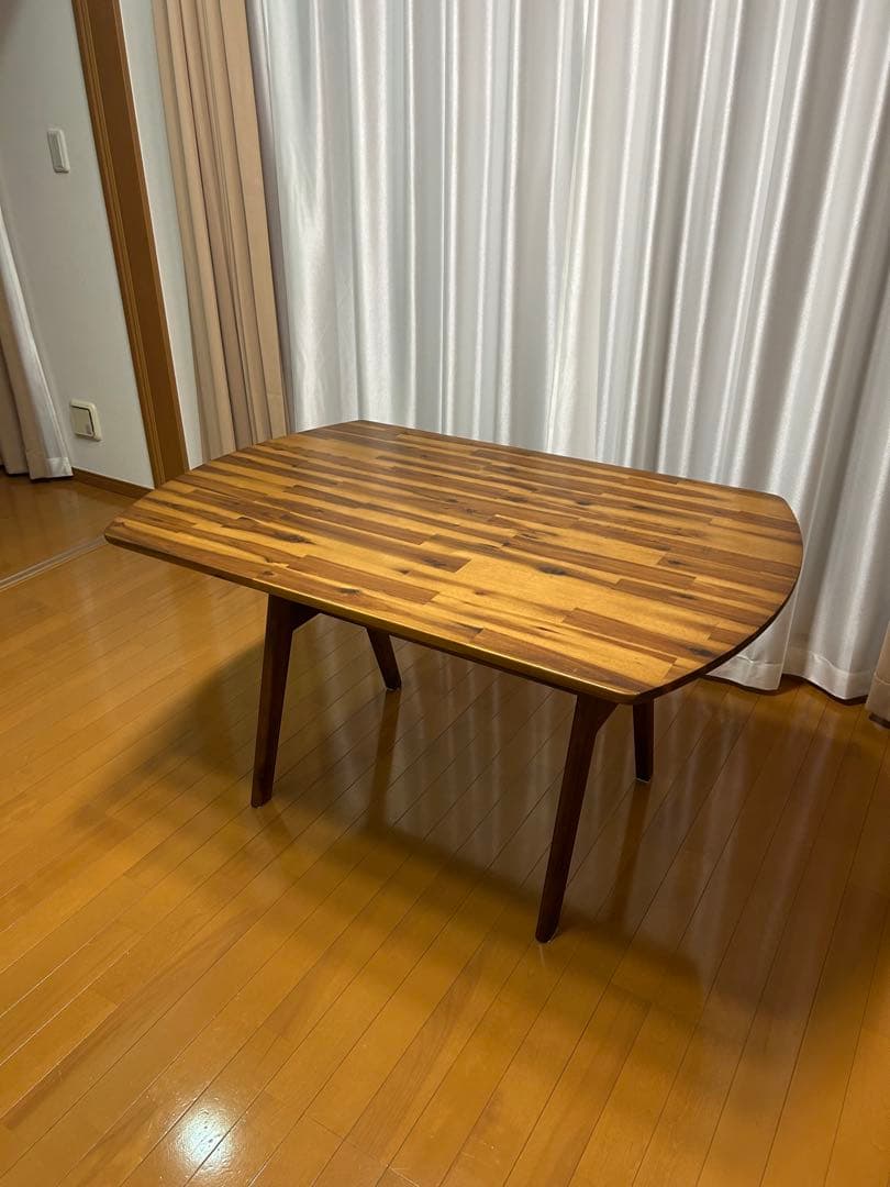 unico SWELLA(スウェラ) 木製ダイニングテーブル 棚付き