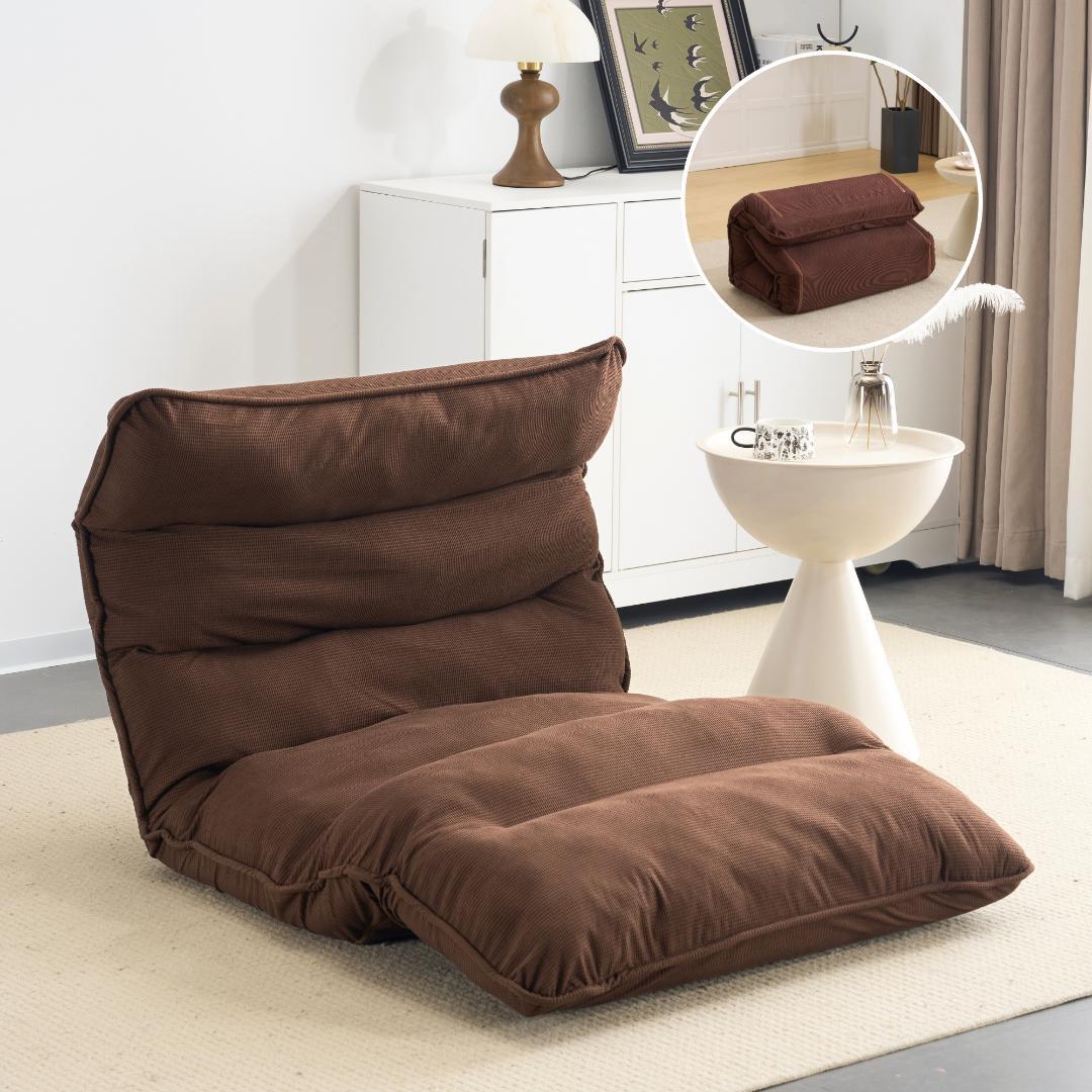 【新品】18段リクライニング折りたたみソファベッド 組立不要