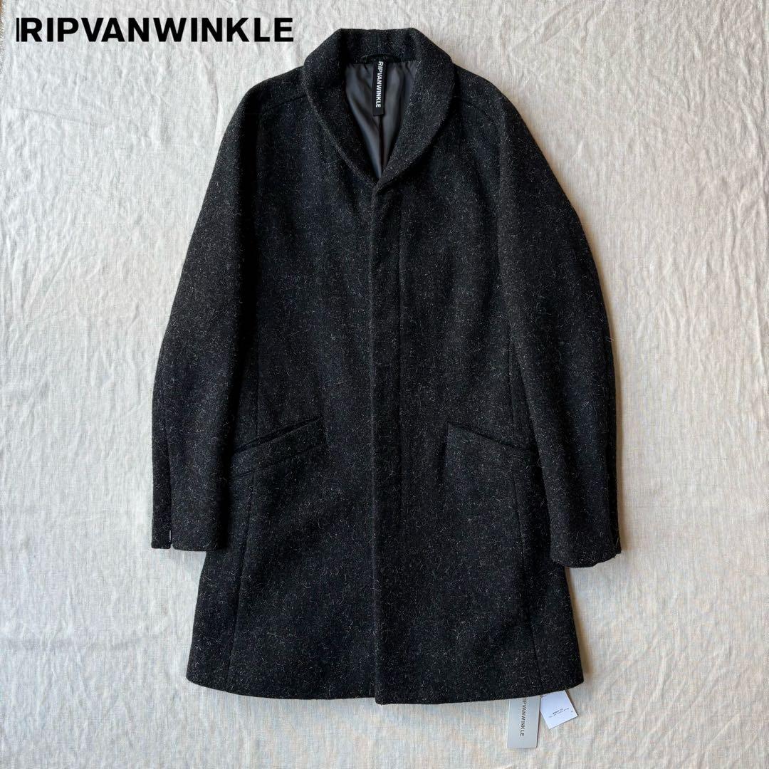 RIPVANWINKLE チェスターコート メルトンウール ブラック 5