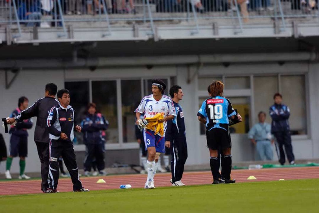 【激レア　日本製　オーセンティック】マリノス 松田直樹　アウェイユニ　国産