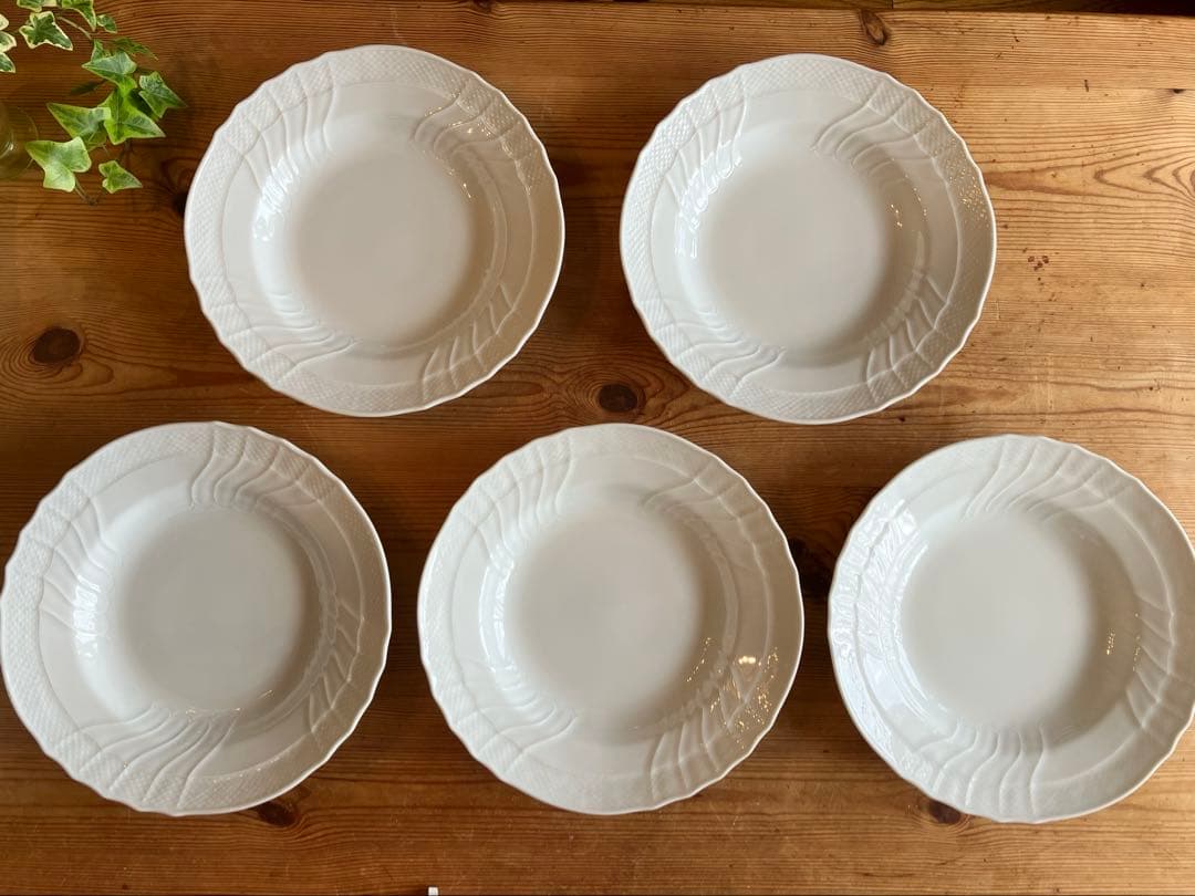 ジノリ　ベッキオホワイト　23.5スーププレート×5