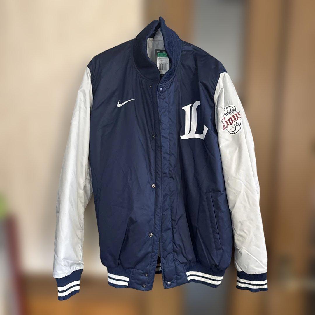 Nike ネイビー/ホワイト スタジャン風ジャケット XL