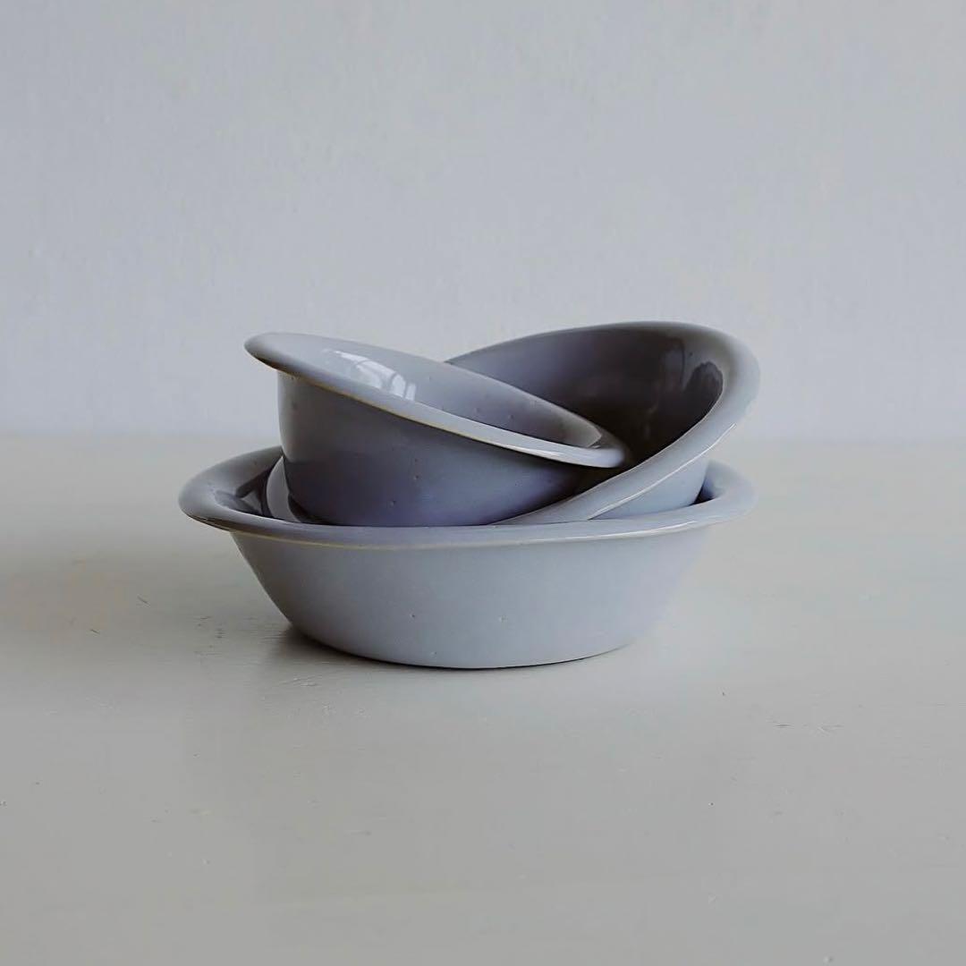新品未使用！田中直純さんブルーグレーのプレートとボウルのセット