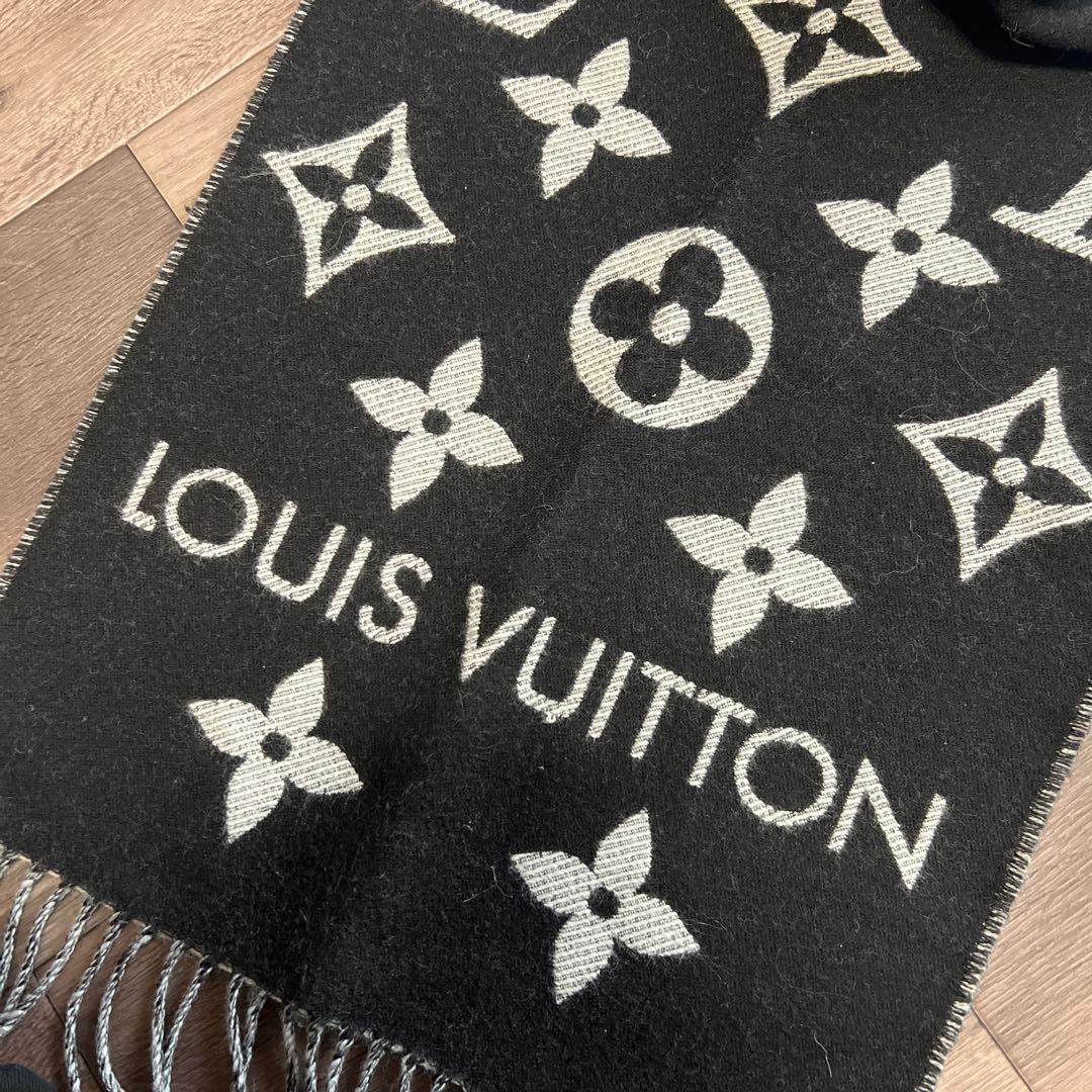 LOUIS VUITTON モノグラムマフラー ブラック