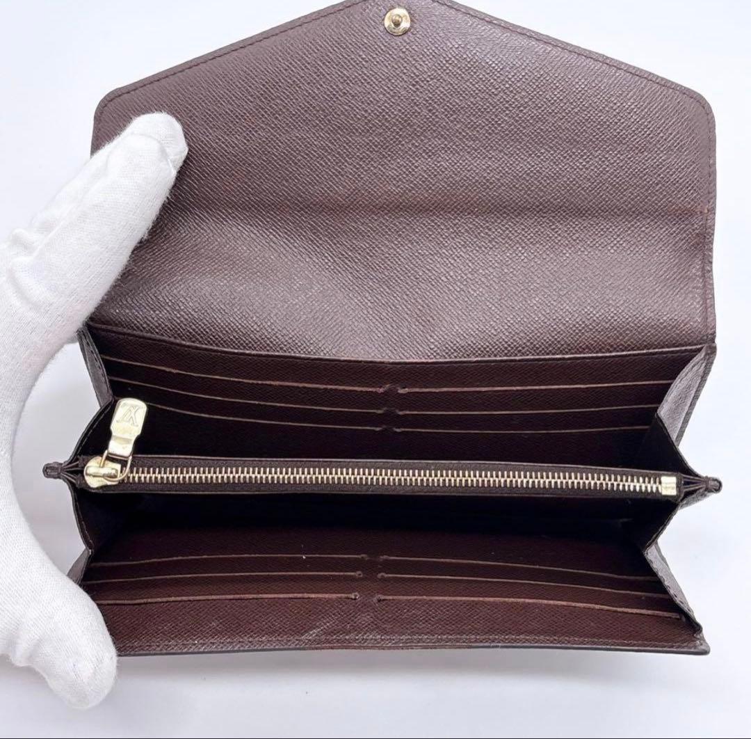 美品 ルイヴィトン ポルトフォイユサラ ダミエ ブラウン N63209