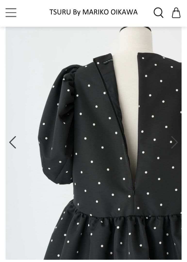 【新品未使用】ツルバイマリコオイカワ Lenore ドット柄ブラウス