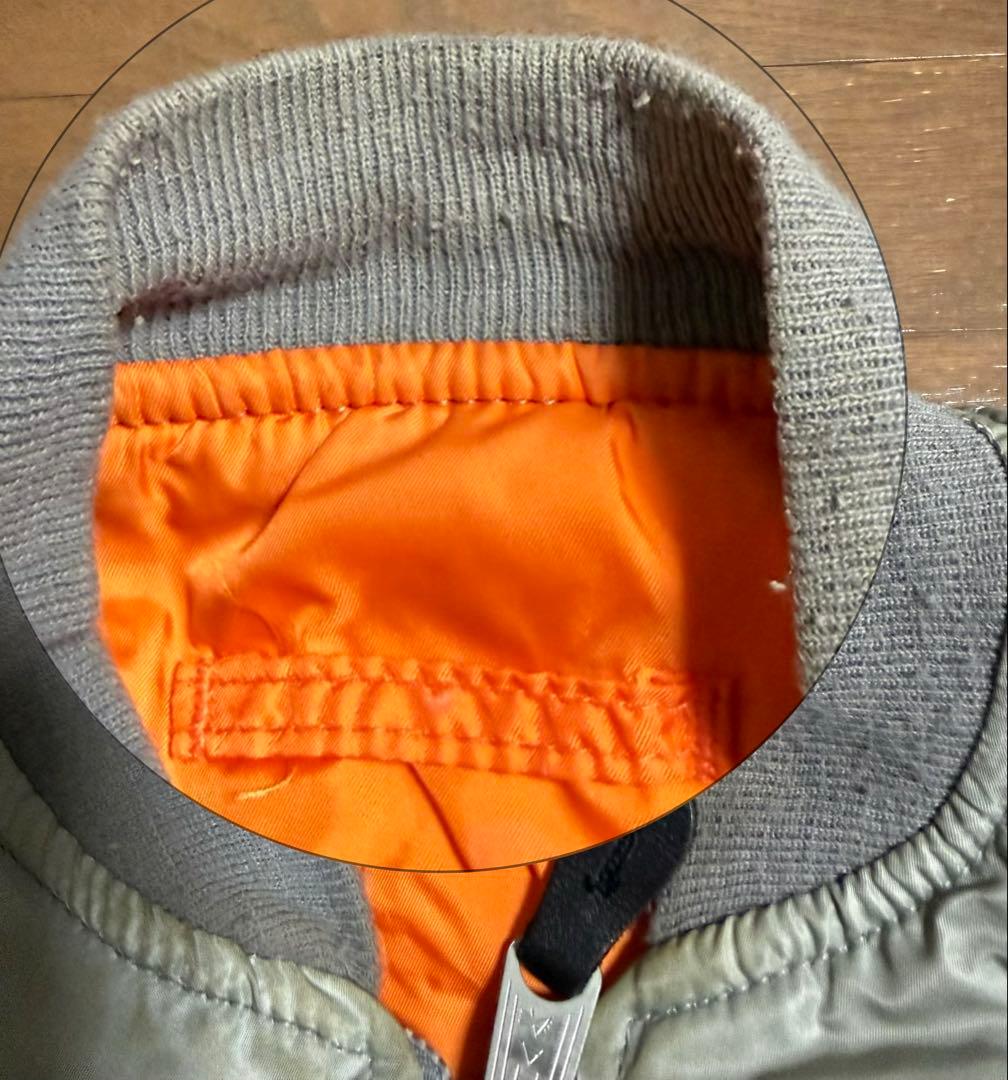 ALPHA社　90年代　MA-1 レプリカ　アメリカ製シルバーLサイズ