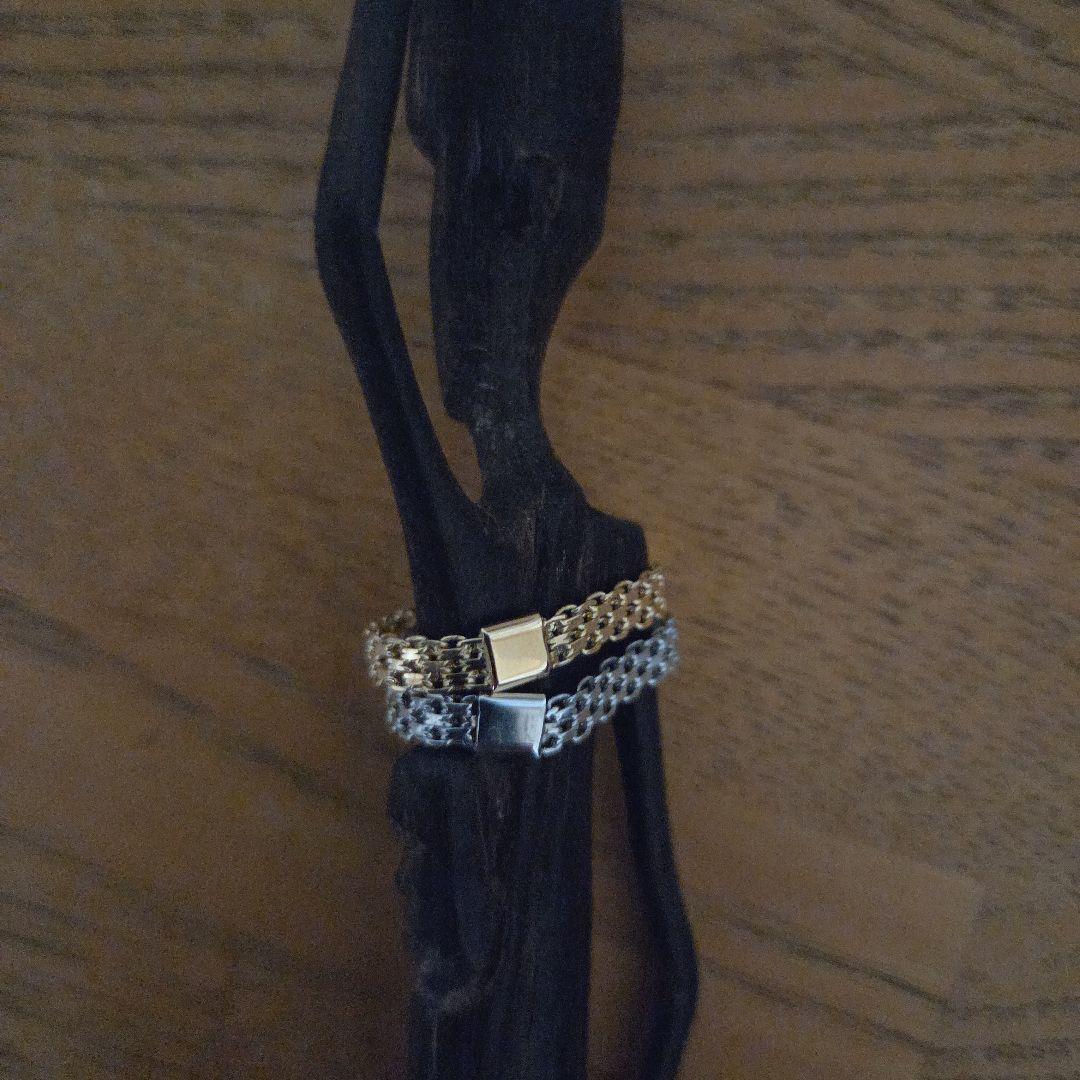 K18YG ダブルビスマルクチェーンリング