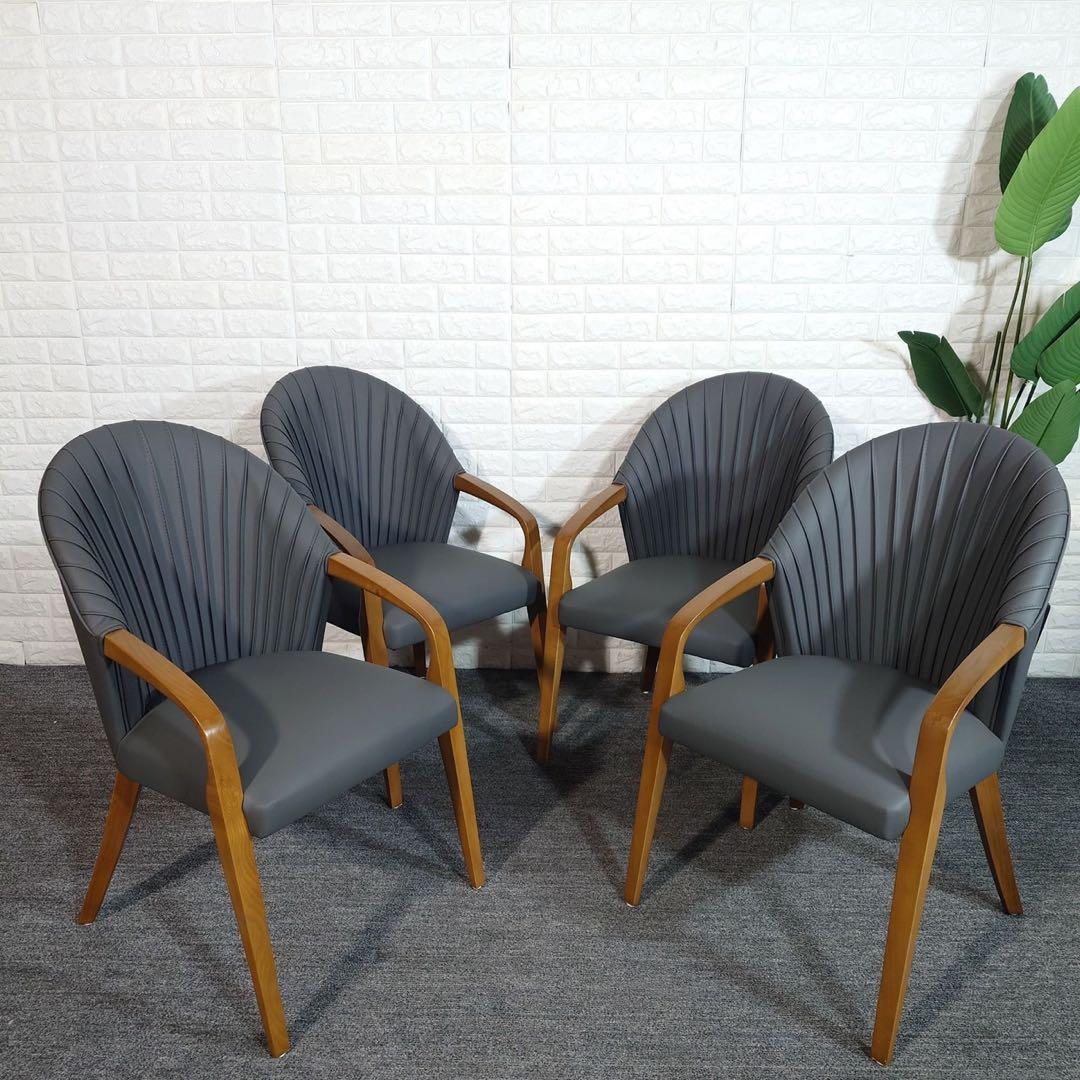 ダイニングチェア 4脚セット シンプル 木製フレーム 家具 インテリア J009