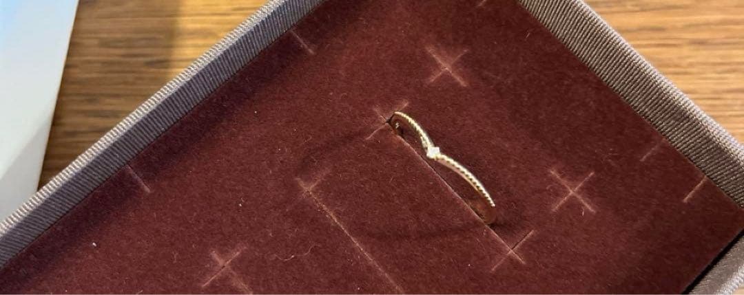 週末までsale ete ゴールドリング ダイヤモンド付き　15號