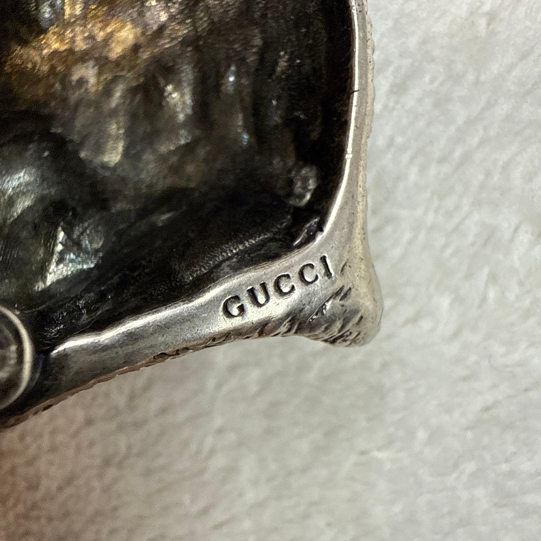 GUCCIグッチ　タイガーヘッドバックル　レザーベルト　ウエスト約75〜85cm