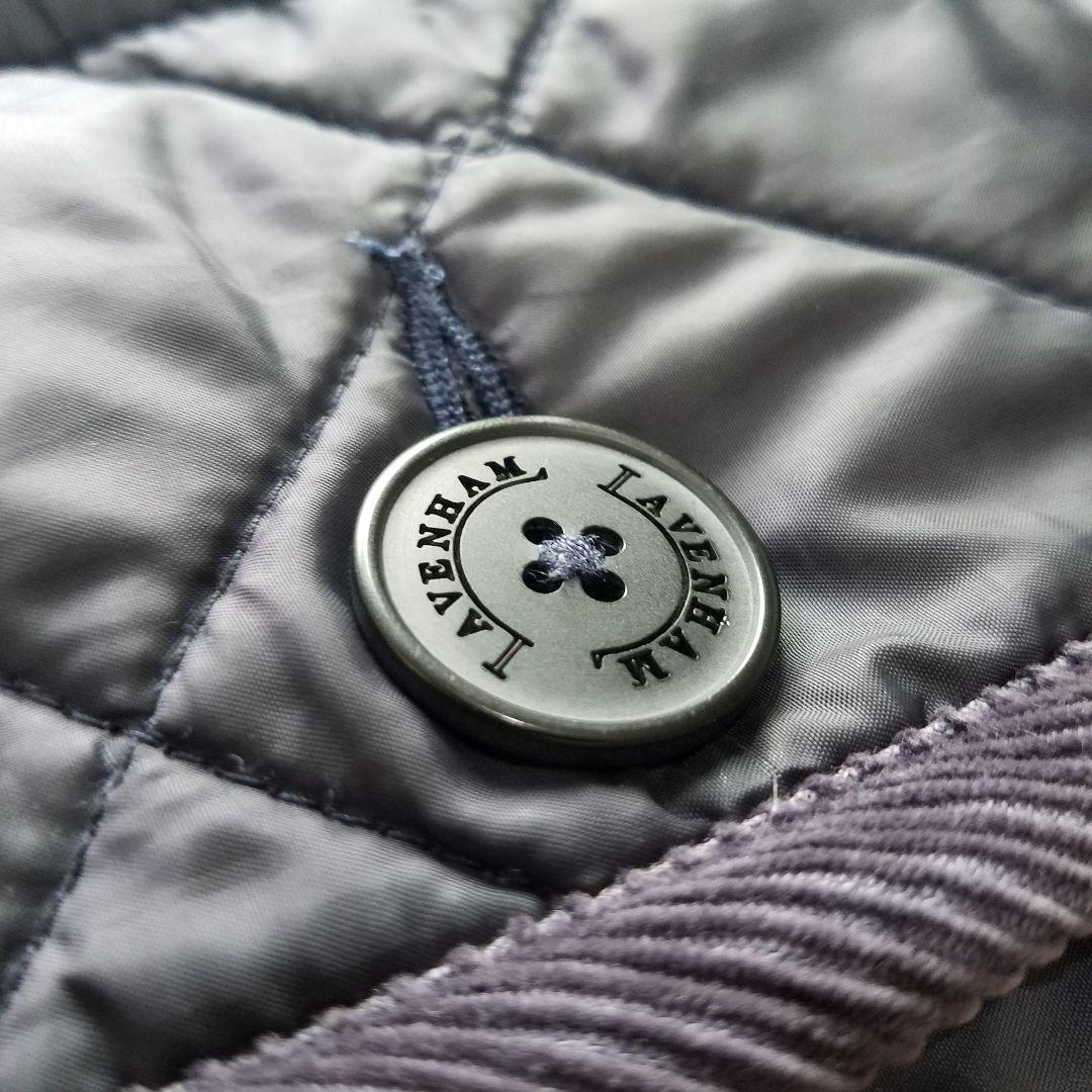 美品✨ラベンハム キルティング ロングコート 裏ボア フード ネイビー S